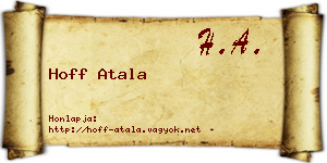 Hoff Atala névjegykártya
